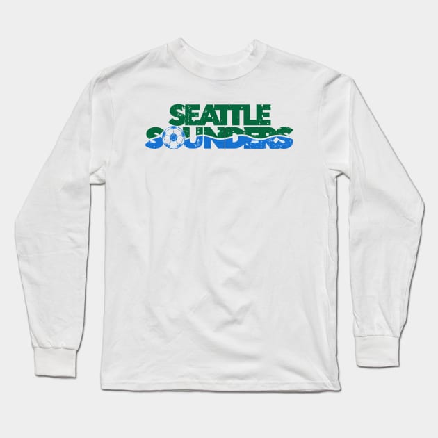 1974 Seattle Sounders Vintage Soccer Long Sleeve T-Shirt by ryanjaycruz